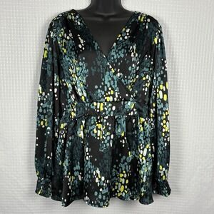 Torrid Babydoll Top Womens‎ 1 1X 14/16 Event Glam NYE Holiday Smocked Back Tie
